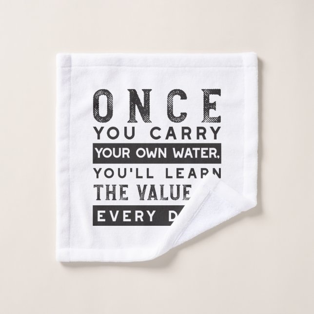 Conception de devis de sagesse - Valeur de chaque  (Gant de toilette)
