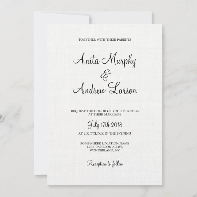 Conception de Faire-part de mariage "Walk with Me" (Devant)