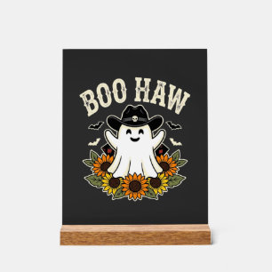 Conception de fantôme Halloween occidental Boo Haw