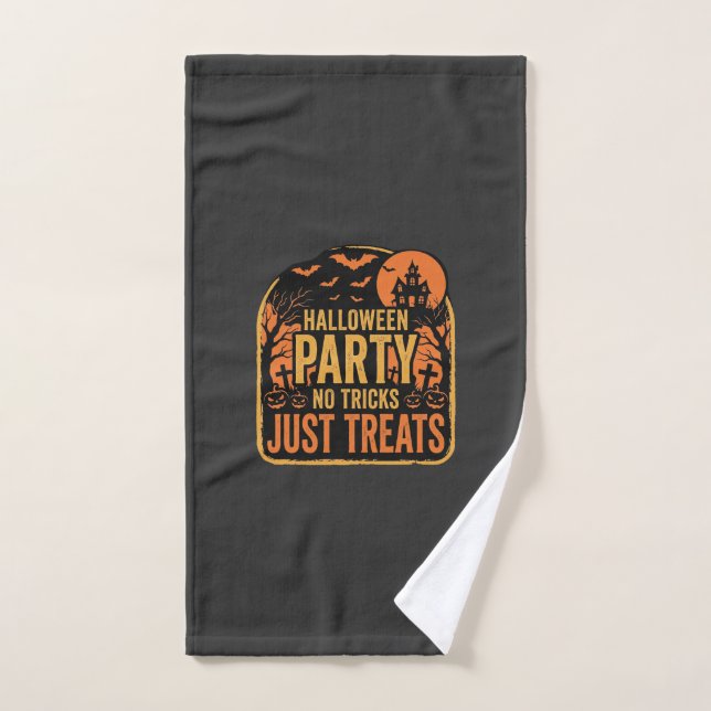 Conception de fête d'Halloween sans farces juste d (Serviette à main)