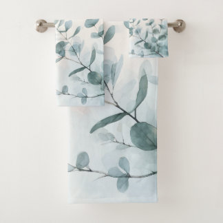 Conception de feuilles d'eucalyptus à l'aquarelle