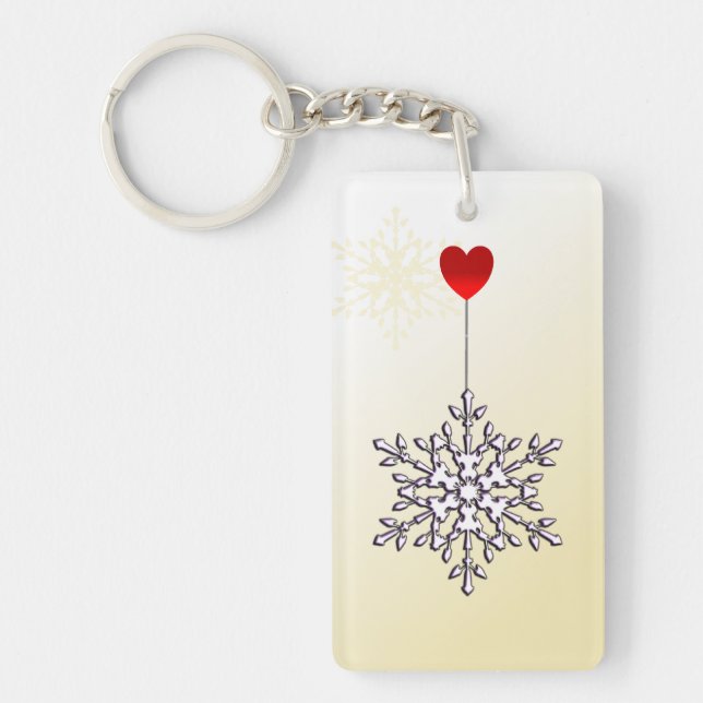 Conception de forme de flocon de neige et de coeur (Devant)