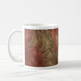 Conception de fractale (Corail-Beige) sur la tasse