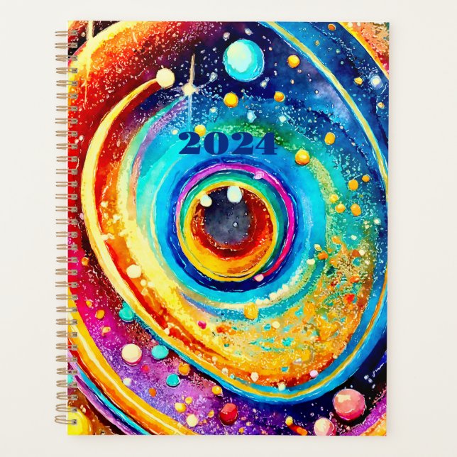 CONCEPTION DE GALAXIE COLORÉE SIMPLE 2024 (Devant)