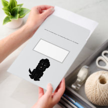 Conception de Goldendoodle noir sur fond de couleu