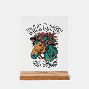 Conception de gravure vintage Talk Derby Horse