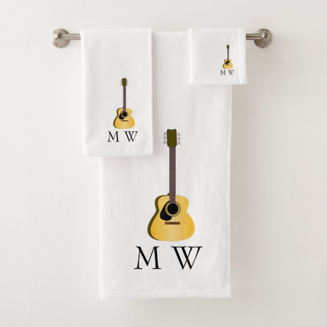 Conception de guitare acoustique Monogrammée (En situation)