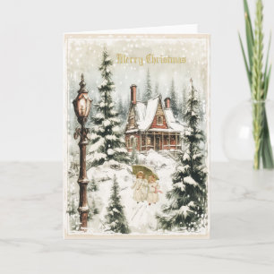 Conception de la carte de Noël Vintage