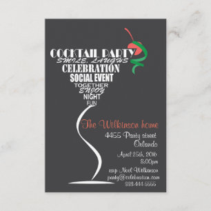 Conception de la carte d'invitation de Cocktail Pa