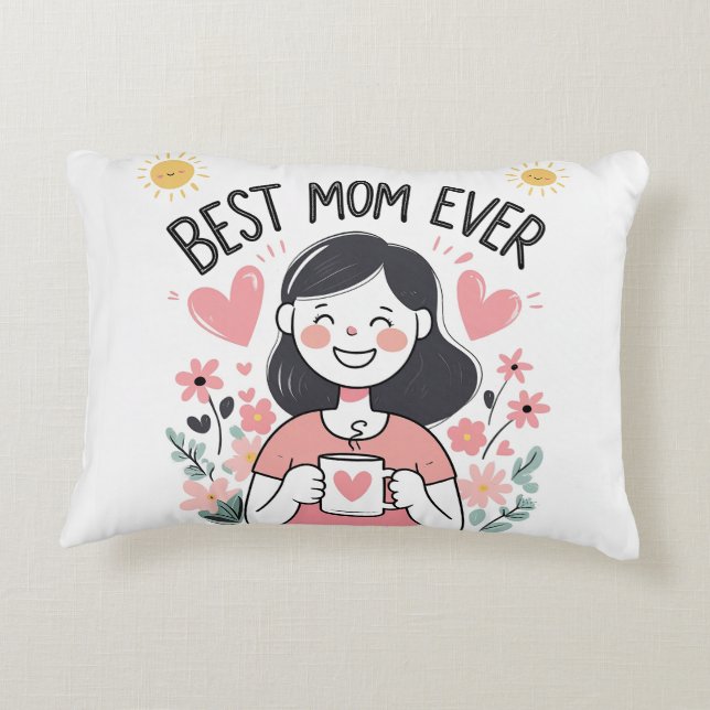 Conception de la Fête des Mères pour Coussin (Dos)