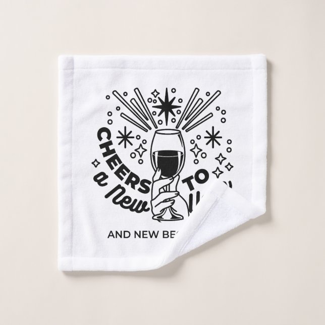 Conception de la fête du Nouvel An (Gant de toilette)