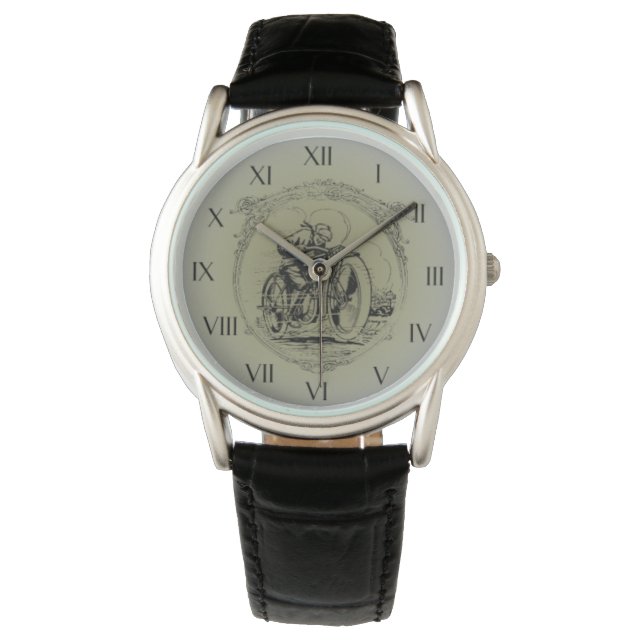 Conception de la montre moto vintage (devant)