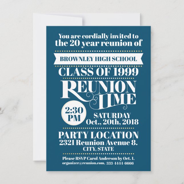 Conception de la réunion scolaire. invitation (Devant)