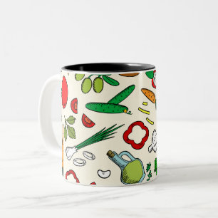 Conception de légumes Mug à café à deux tons