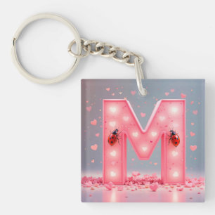 Conception de lettre M rose vif