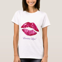 Conception de lèvres succulentes T-shirt pour dame