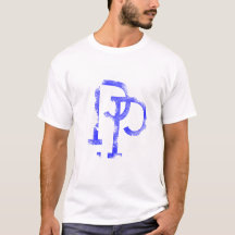 Conception de logo à lettre P pour T-Shirt (Bleu) 