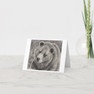 Conception de l'ours sur les cartes à notes vierge