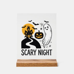 Conception de maison hantée Halloween de nuit effr
