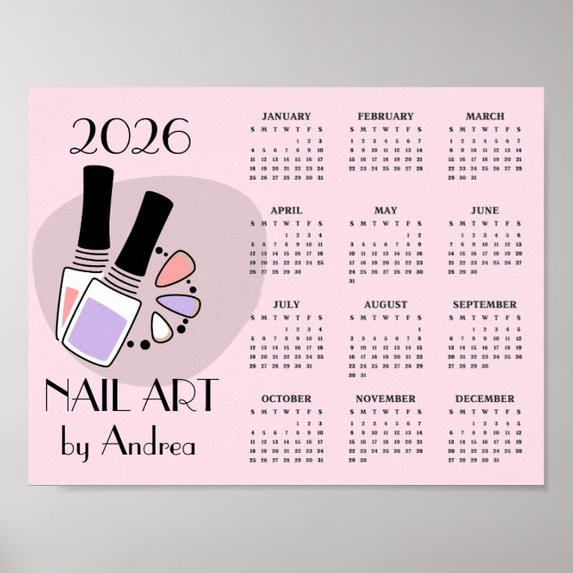 Conception de manucure d'art des ongles Affiche de (Devant)