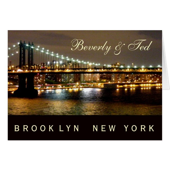 Conception de mariage de Brooklyn New York (Devant horizontal)