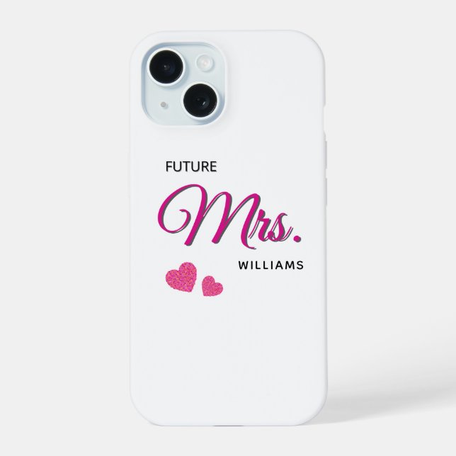 Conception de mariage personnalisée Future Mrs (Verso)