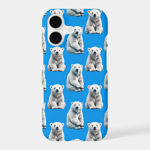 Conception de motif d'ours polaire bleu