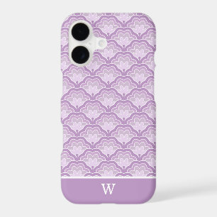 Conception de motif floral Art déco violet personn