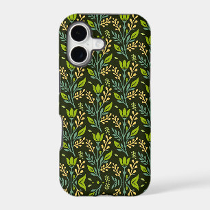 Conception de motif floral bleu et beige sophistiq