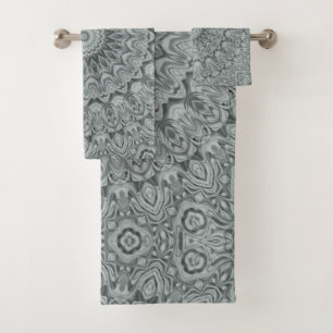 Conception de motif mandala gris et argent