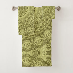 Conception de motif mandala vert olive