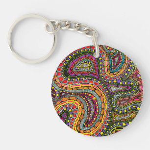 Conception de motif ondulé abstrait multicolore