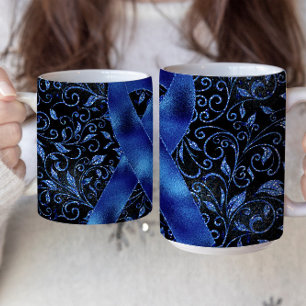 Conception de mug avec ruban de sensibilisation bl