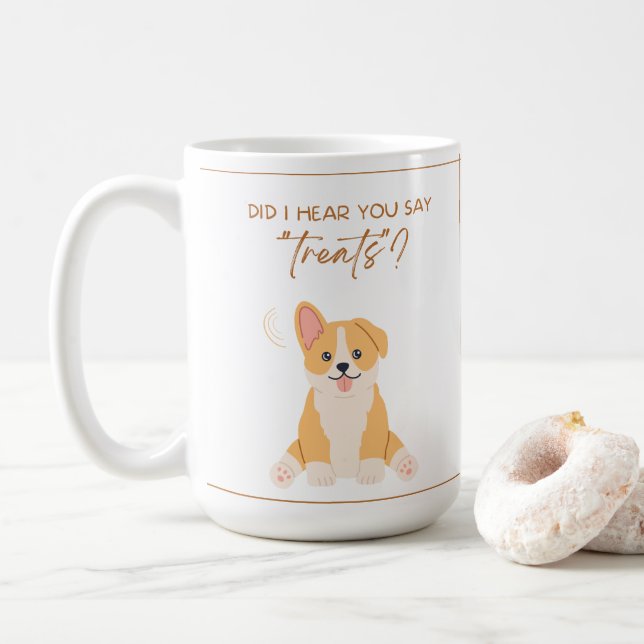 Conception de mug Chien Mignon (Avec donut)