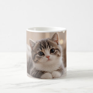 Conception de mug de chaton mignon Tasse à café