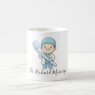Conception de mug de dentiste de dessin animé mign