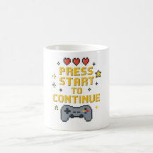 Conception de mug de jeu en pixel art rétro