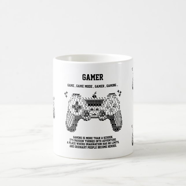 Conception de mug manette de jeu rétro pixel (Centre)