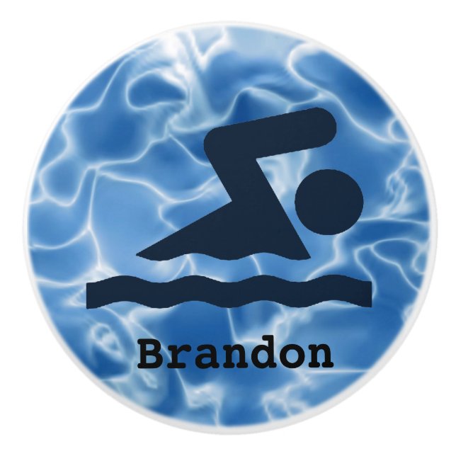 Conception de natation Tige ou bouton en céramique (Devant)