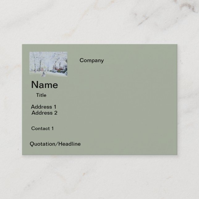 CONCEPTION de NEIGE de cartes de visite (Devant)