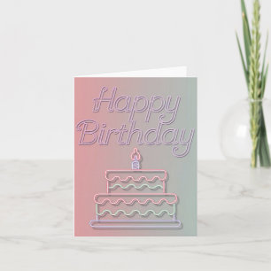 Conception de néon Joyeux Anniversaire