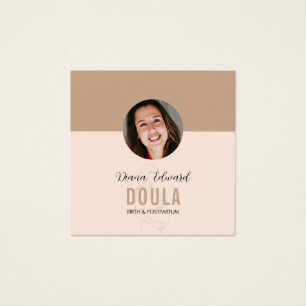 Conception de photo d'identité de doula minimalist