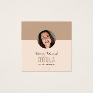 Conception de photo d'identité de doula minimalist