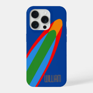 Conception de planche de surf bleue Coque iPhone 1