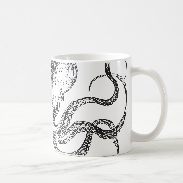 Conception de poulpe - tasse blanche classique de (Droite)
