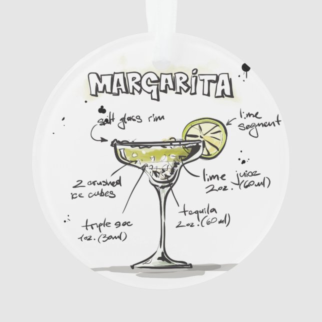 Conception de recette de boissons de margarita (dos)