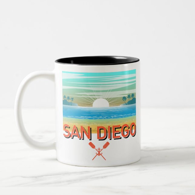 Conception de San Diego - Mug à deux tons (Gauche)