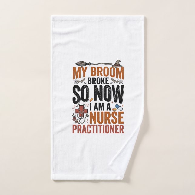 Conception de sorcière d'infirmière praticienne dr (Serviette à main)