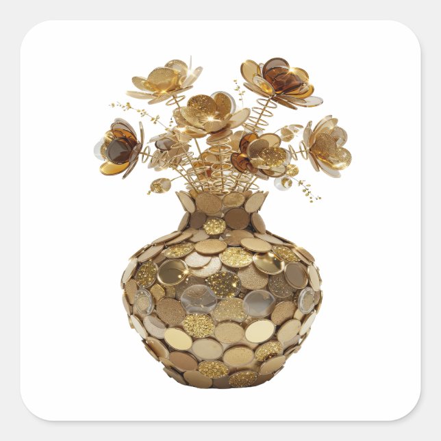 Conception de stickers abstraits Luxe Argent (Devant)