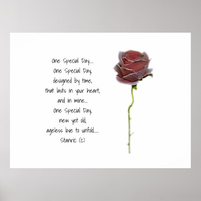 CONCEPTION DE STYLE POSTER ROMANTIQUE mariage (Devant)